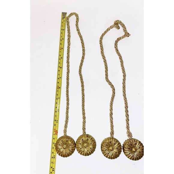 Curtain Tie Backs With Rosettes Set Of 4 - Picture 9 of 9